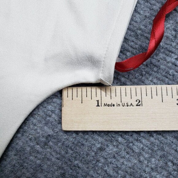 Ruby Rd Top Womens XL White Split Neck Beaded Short Cap Sleeve Pullover New - Picture 8 of 8